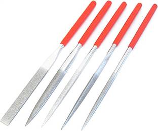 uptodateprouducts SunRise 5-Piece 140 mm Soft-Grip Diamond File Set Paring Chisel Set