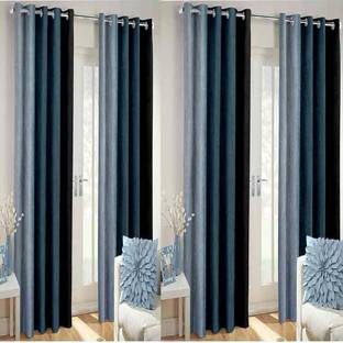 Soulful Creations 152 cm (5 ft) Polyester Room Darkening Window Curtain (Pack Of 4)