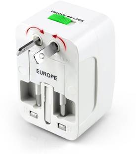 EAGNA Universal World Wide Travel Charger Adapter Plug, White Worldwide Adaptor  (White) Adapt-25 Worldwide Adaptor