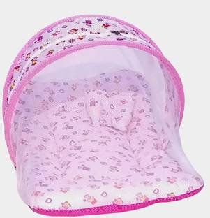 NAGAR INTERNATIONAL baby bedset abc print new born to 6 months with mosquito net pink