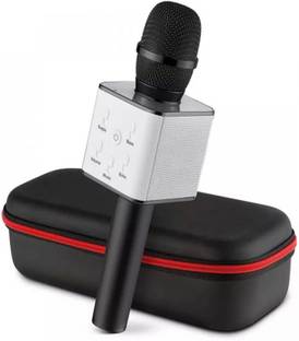 MINDS ART Newly Launched Handheld Karaoke Bluetooth Portable Wireless Best Singing Mic With Recording Compatible With Home Theater Microphone