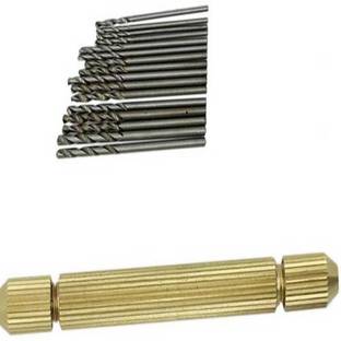 Tool Cut Micro Twist Drill Bit+Brass Pin Vise Hand Drill jewllery Chuck Jewllery Craft Handle Hole Drilling Reamer Chuck Screwdriver Bit Set Pack of 17 Screwdriver Bit Set