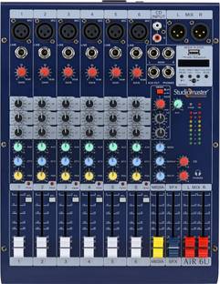 Studiomaster Air 6U (6 Channel Mixer) With USB Option, Bluetooth And Remote, black, Medium
