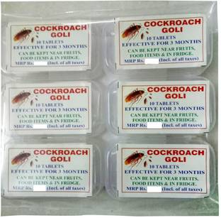 mangals COCKROACH GOLI VANISHER TABLETS (PACK OF 6 BOXES WITH 10 TABLETS EACH)