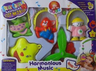 Shopjamke weet Cuddle Cot Cradle Musical Rattle 6 Pc Set Rattle (Multicolor) Rattle