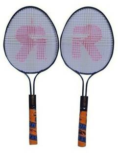 rajson Double Rod Small Size Badminton Racquet Pair For Kids Boys GIrls Age 3 to 6 Years Multicolor Strung Badminton Racquet