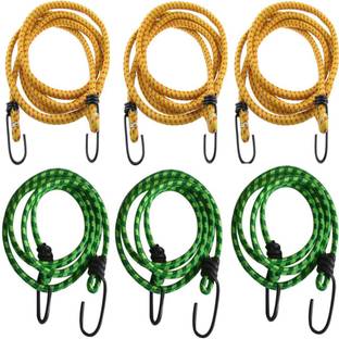MGP FASHION High Strength Elastic Rope Bungee Shock Cord Cable Luggage with Hook Green,Yellow