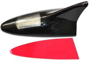 Stela Solar 8 LED Roof Spoiler Shark Fin Car Antenna Flashing Light Car Decorative Lights Modifications LED Strobe Light (Black) for car Car Fancy Lights