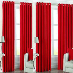 Soulful Creations 272 cm (9 ft) Polyester Room Darkening Long Door Curtain (Pack Of 4)