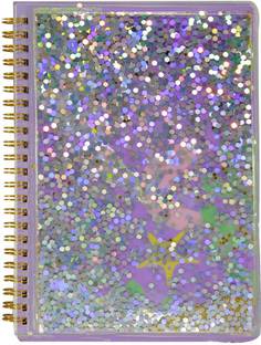 smily kiddos Twinkle Metallic A5 Notebook Singled Ruled 80 Pages