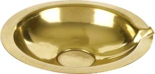 Magic's Max Akhand Jyot Diya Diwali Oil Puja Lamp, Temple Home DÃ©cor Brass Table Diya