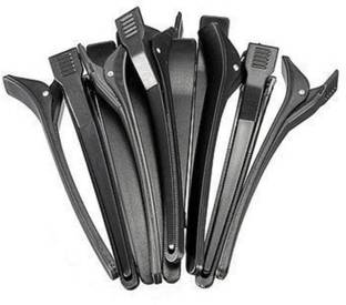 UNIGESTION Clip For Hair Styling For Salon And Parlor Use, Black Salon Hairdressing Clip Flat Metal Hair Styling Section Clip Accessories Hair Cutting Clips Hair Clip Hair Clip