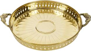 Magic's Max Big Thali with Both sided Handle Brass