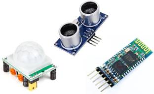 Technical hut Comb of (Ultrasonic sensor HCSR04 + HCSR501 PIR Sensor + HC-05 Bluetooth Module) Temperature Sensor and Controller Electronic Hobby Kit