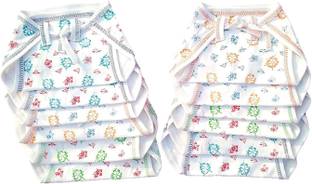 mile fashion New Born Washable Reusable Hosiery Cotton Diapers/Nappy 0-6 Months (Multicolour) - Pack of 12