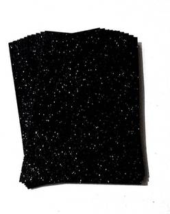 SWARUP GLITTER FOAM SHEETS A4 SIZE BLACK COLOUR (PACK OF 10)