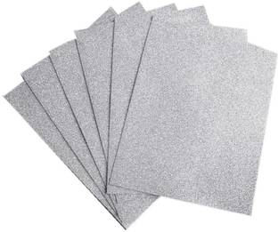 SWARUP GLITTER FOAM SHEETS A4 SIZE SILVER COLOUR (PACK OF 10)