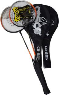 COSCO Majestic Basket Feather Weight / High Tension CB-885 Pack of 2 Orange Strung Badminton Racquet