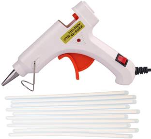 bandook WHITE 20W 20WATT WITH 10 TRANSPARENT STICKS Standard Temperature Corded Glue Gun