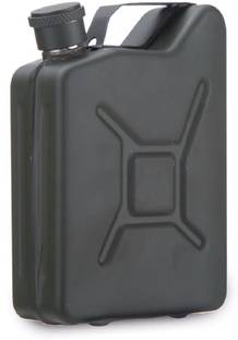 Protos India.Net Black Jerry Can 6Oz Stainless Steel Hip Flask
