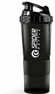 Indian Blu Smart Protein Shaker Bottle for gym with 2 Storage Extra Compartment 500 ml Shaker 500 ml Shaker
