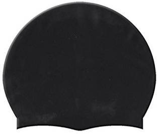 THE MORNING PLAY KIDS AND ADULT FREE SIZE High Quality Silicone Swimming BLACK Swimming Cap