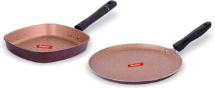 Sumeet Nonstick Granite Finish 2pc Kitchen Set AMARA (Dosa Tawa - 26.5cm Dia + Grill Pan 22cm Dia ) Non-Stick Coated Cookware Set