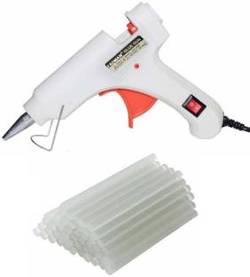 FADMAN White Mini 20 Watt & 25 Glue Sticks Hot Melt Glue Gun For Art & Crafts, DIY, Kirigami, Paper, PCB, Plush Toys, Crafts, Wood,Box Standard Temperature Corded Glue Gun