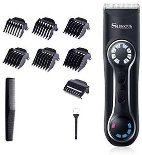 Surker Professional Men's Hair Trimmer Electric Men Hair Clipper Beard Trimmer with LED Display Rechargeable Cordless Hair clipper Trimmer 80  Runtime 7 Length Settings