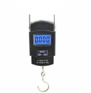 AKSHAR Digital Weighing 50Kg Portable Hook Type Scale, Black Weighing Scale