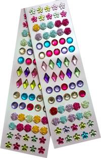 मजेस्टिक बास्केट Multi Shaped Craft Stone Sticker Pack of 2 for Art & Craft