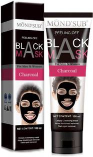 MOND'SUB CHARCOAL BLACK PEEL OFF MASK FOR BLACKHEAD REMOVAL FROM NOSE & ACNE TREATMENT(PACK OF 1)