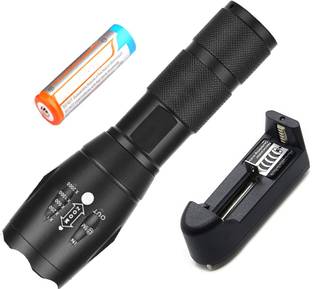 CREE Waterproof Rechargeable 450 Meter Zoomable 5 Mode LED Flashlight Torch Searchlight Outdoor Lamp/Emergency Light 12 W Torch