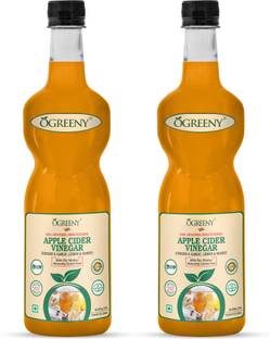 OGREENY Apple Cider Vinegar with Mother And Garlic,Ginger,Lemon And Natural Honey Vinegar