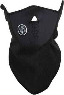 R J GLOBAL Black Bike Face Mask for Men & Women