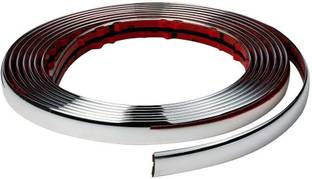 PRTEK Side Window Stylish Chrome Strip Beading Styling Chrome Strip Roll Trim Decals Door Sticker Moulding Line Car Beading Roll For Bumper, Grill and Garnish Cover, Window