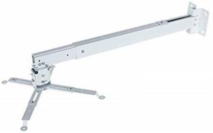 AlexVyan New Certified Universal Heavy Duty - 2 feet to 3 feet Adjustable Projector Ceiling and Wall Mount Kit Bracket witgh Tilt Option- White Projector Stand