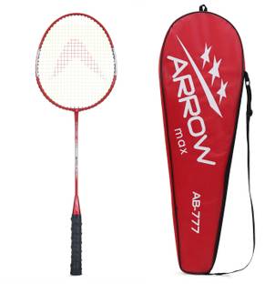 ArrowMax GRAPHITE SHAFT JOINTLESS ALUMINIUM WIDE BODY (AB777/RED) BY ONE SHOT RETAIL Red Strung Badminton Racquet
