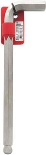 BONDHUS 17088 19mm BriteGuard Plated Ball End L-wrench Tagged & Barcoded Single Sided L Type Wrench