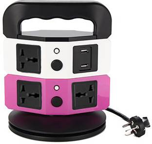 House Of Sensation 220-250V 2500W Vertical Power Strip 8 Way Outlet Power Board With 2 Usb Charging Charger Usb Socket -2 5  Socket Extension Boards