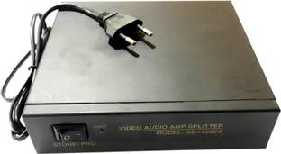 STONE-PRO  TV-out Cable 4 Way 3 RCA Splitter Box Support 1 Input & 4 Output 4 Way Audio Video AMP Splitte
