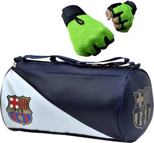 Smartware Snipper Combo Of FCB Gym Bag And Gloves(Green) Fitness Accessory Kit Kit