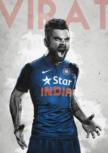 Virat Kohli Poster Paper Print