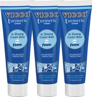 VICCO Shaving Cream Without Sandalwood Oil(Turmeric Cream In Shaving Cream Base with Foam)