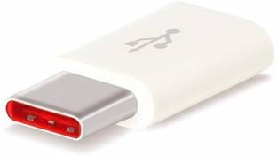 HexaGear USB Type C Male to Micro-USB Female Adapter | type-C to V8 charging connector Charger (Red, White) USB Type C Male To Micro-USB Female Adapter | type c to v8 pin chargeing connector USB Charger