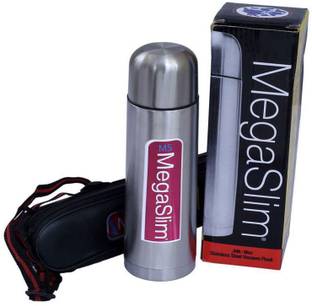 m s megaslim Stainless Steel water bottle School office Travel Tumblr with cup/cap & Sling Bag 500 ml Flask