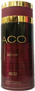 अको परफ्यूम ACO DIVA Perfumed Body Spray 200ml परफ्यूम बॉडी स्प्रे  -  पुरुषों और महिलाओं के लिए