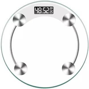 GLOWISH 180KG DIGITAL LCD DISPLAY HIGH PRECISION TEMPERATURE DISPLAY TEMPERED THICK 8MM GLASS SCALE WITH BATTERY Weighing Scale