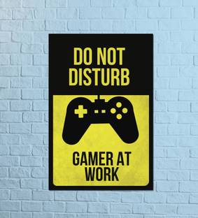 Gamer at Work Poster for Room & Office (13 inch X 19 inch, Rolled) Paper Print