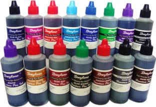 Daytone Pen Ink Assorted Pack 15 Colors 60 Ml. Each Ink Bottle